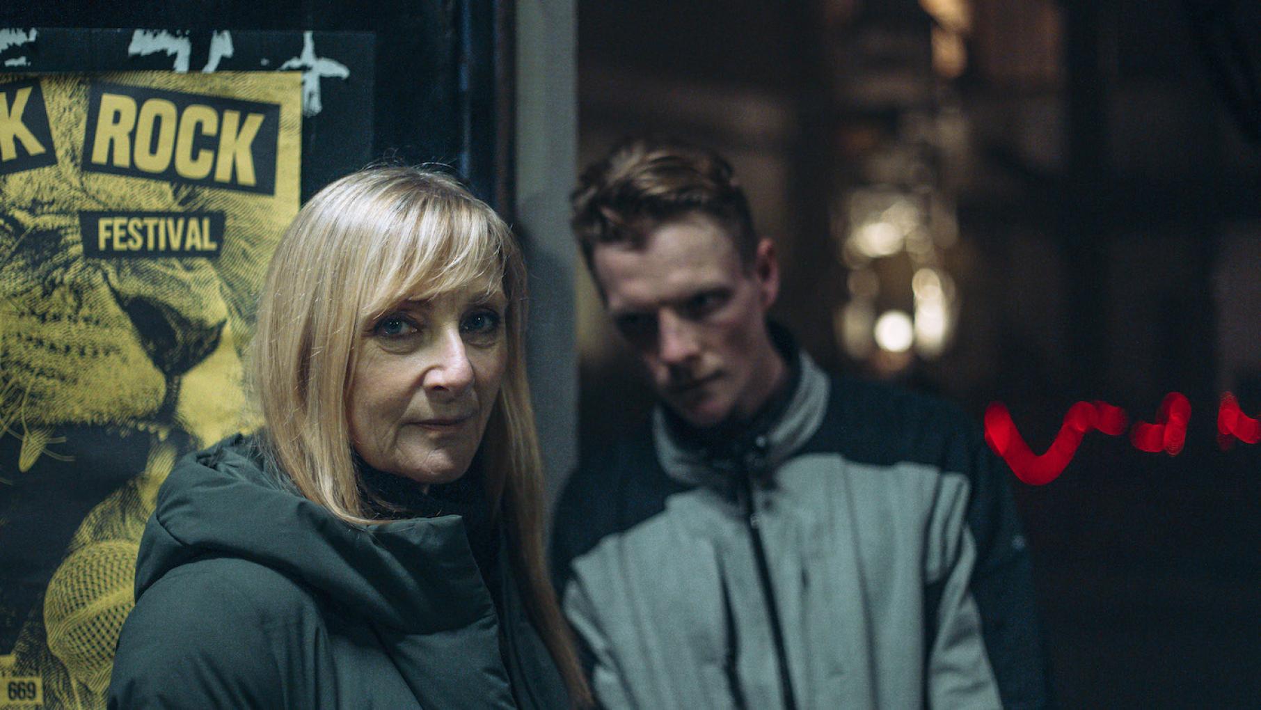 Hannah is shocked into a panic attack by the revelation of her source's identity. Photo: Sofie Gheysens Christian and Hannah in Before We Die. Photo: Sofie Gheysens