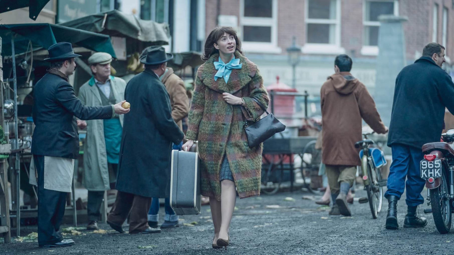 Vivien Epstein arrives to start a new life in London after a lover disappears there. Photo: RED Production Company and MASTERPIECE Vivien Epstein in Ridley Road. Photo: RED Production Company and MASTERPIECE