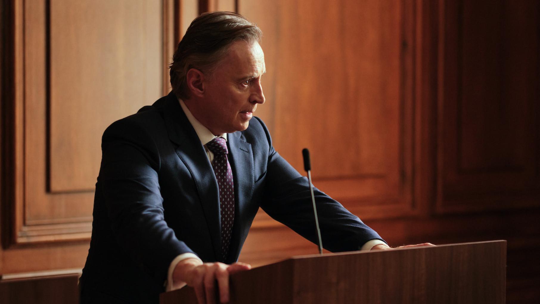 Robert is becoming increasingly paranoid, leaving his advisers nervous. Photo: New Pictures Ltd. Prime Minister Robert Sutherland in COBRA season 2. Photo: New Pictures Ltd.