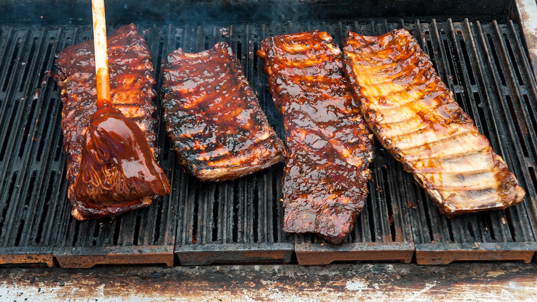 Ribs on a grill