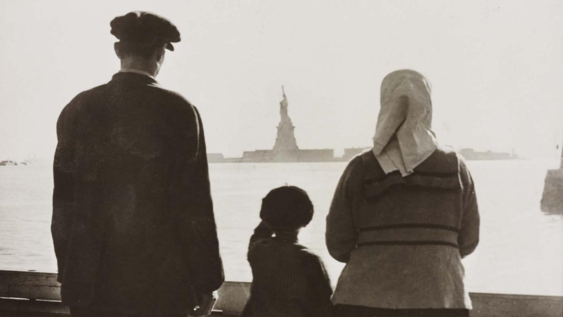 The Statue of Liberty seen from Ellis Island, from 'The U.S. and the Holocaust.' Photo: Courtesy Library of Congress The Statue of Liberty seen from Ellis Island.