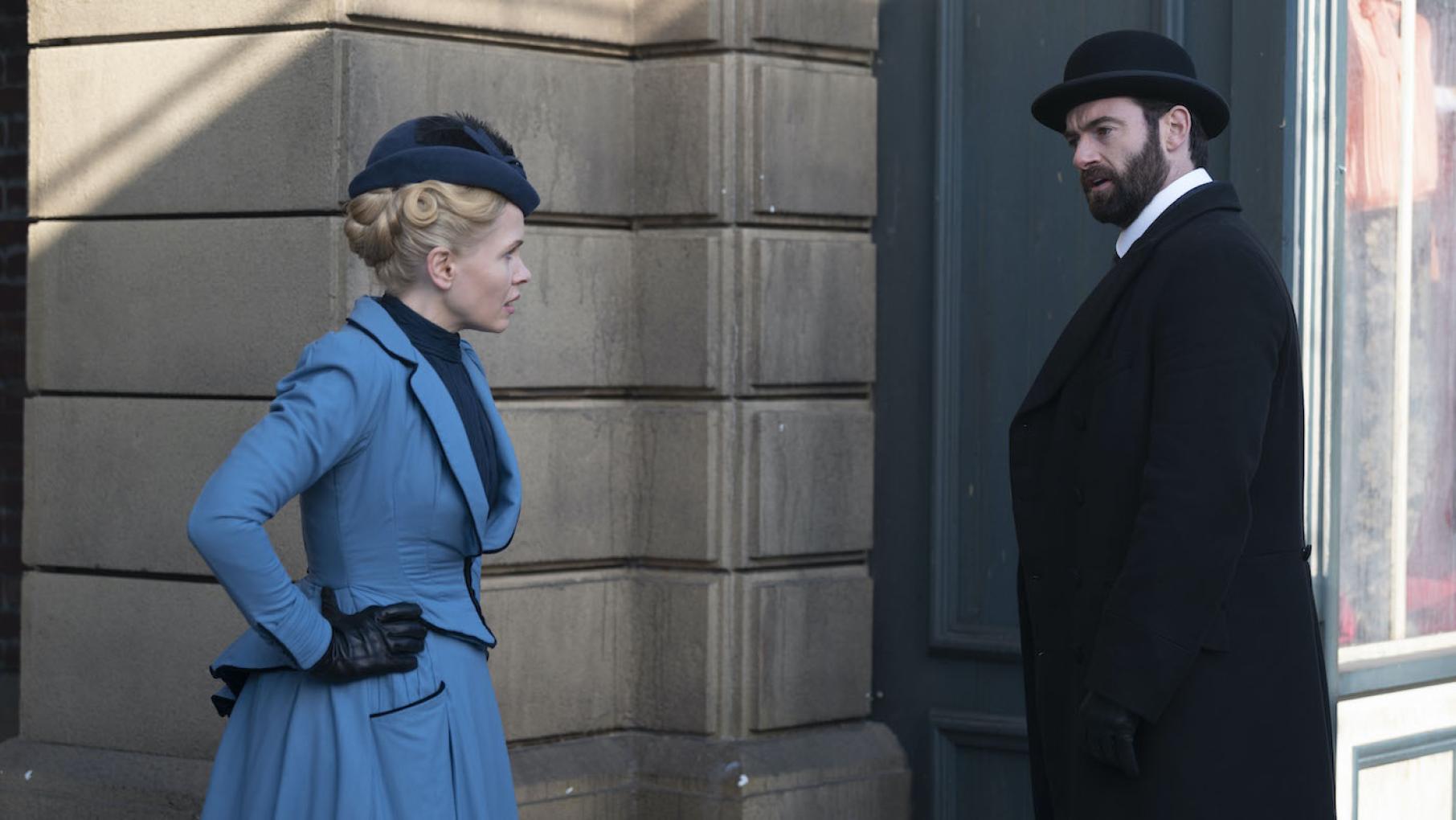 Eliza is upset with William for not telling her he's seeing Arabella. Photo: Element 8 Entertainment and Masterpiece/Sergej Radovic Eliza and William in season 3 of Miss Scarlet and the Duke