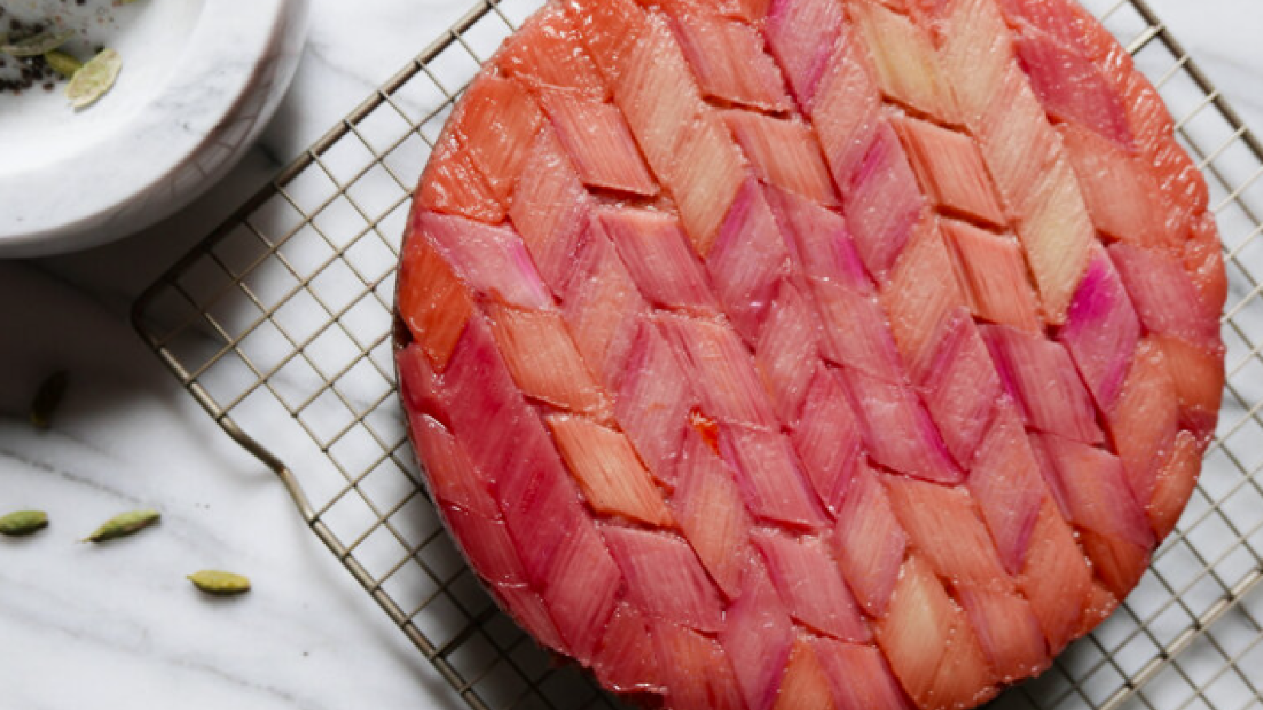 Rhubarb upside down cake