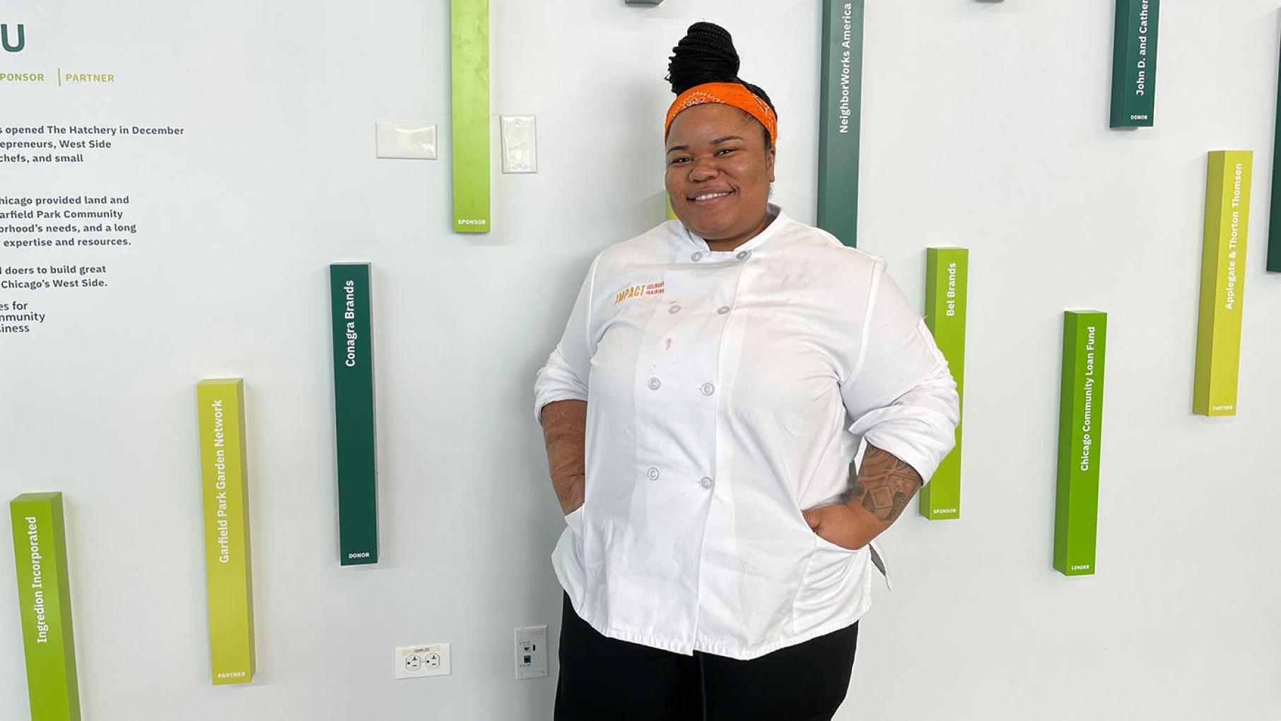Kiara Jones has been learning food fundamentals at the no-cost Impact Culinary Training Program. Image: Courtesy of Industrial Council of Nearwest Chicago Kiara Jones