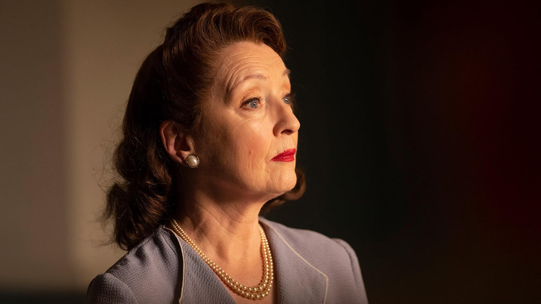 Lesley Manville as Robina in season 2 of World on Fire