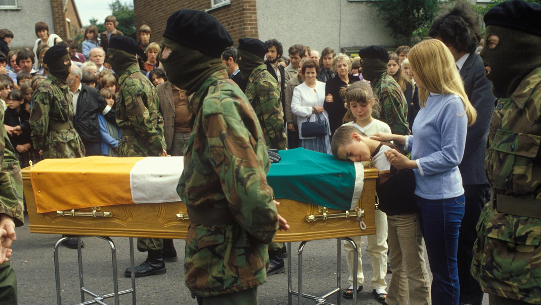 'Once Upon a Time in Northern Ireland' tells the story of The Troubles via the personal memories of ordinary people. Photo: Courtesy of Homer Sykes The funeral of Joe McDonnell, the fifth hunger striker to die. Belfast, July 1981.