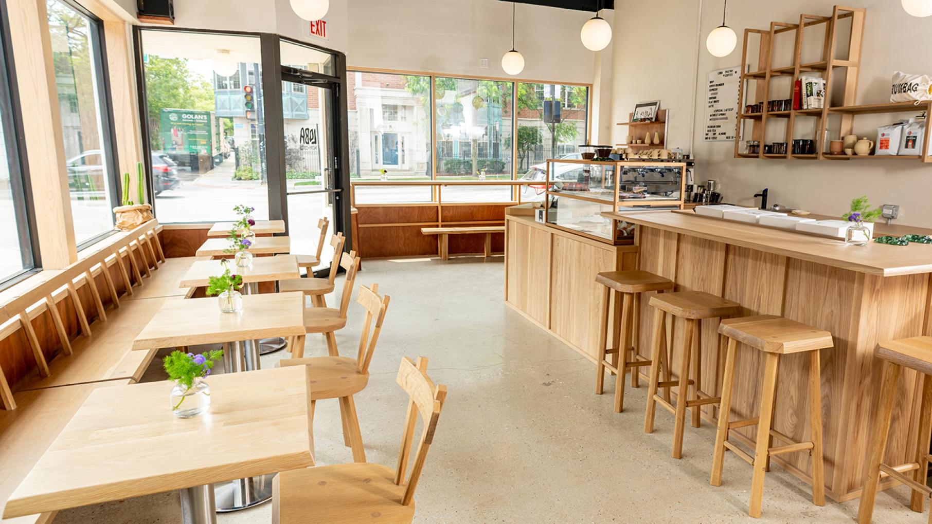 Valeria Socorro Velazquez Lindsten couldn't get a bank loan to finance her bakery Loba Pastry, so she turned to regulation crowdfunding via Honeycomb Credit. Photo: Chris Peters, courtesy of Loba Pastry The blond wood interior of Loba Pastry, with tables and a bar and pastry case