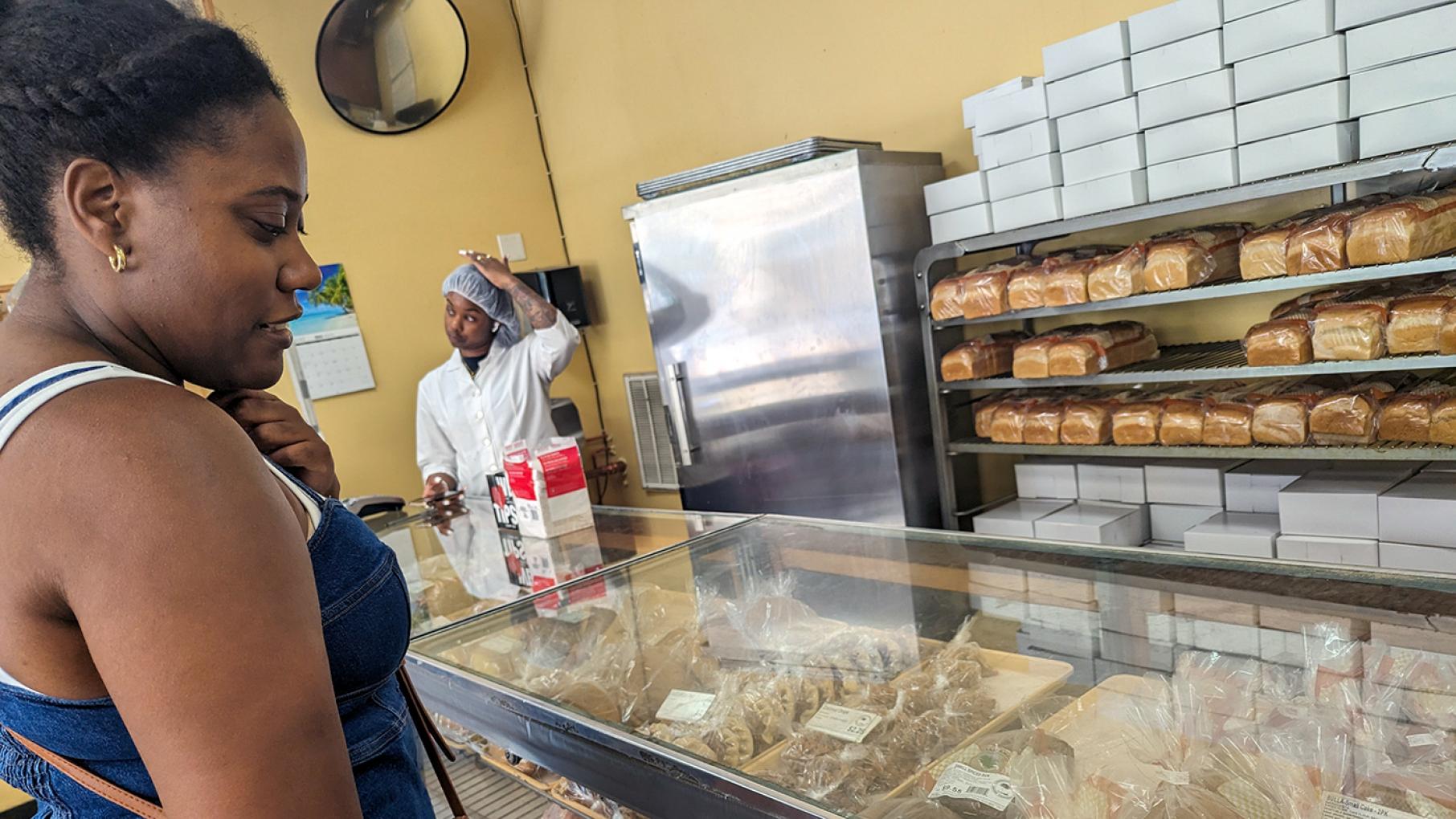 Danielle Tubbs at the Caribbean American Bakery 