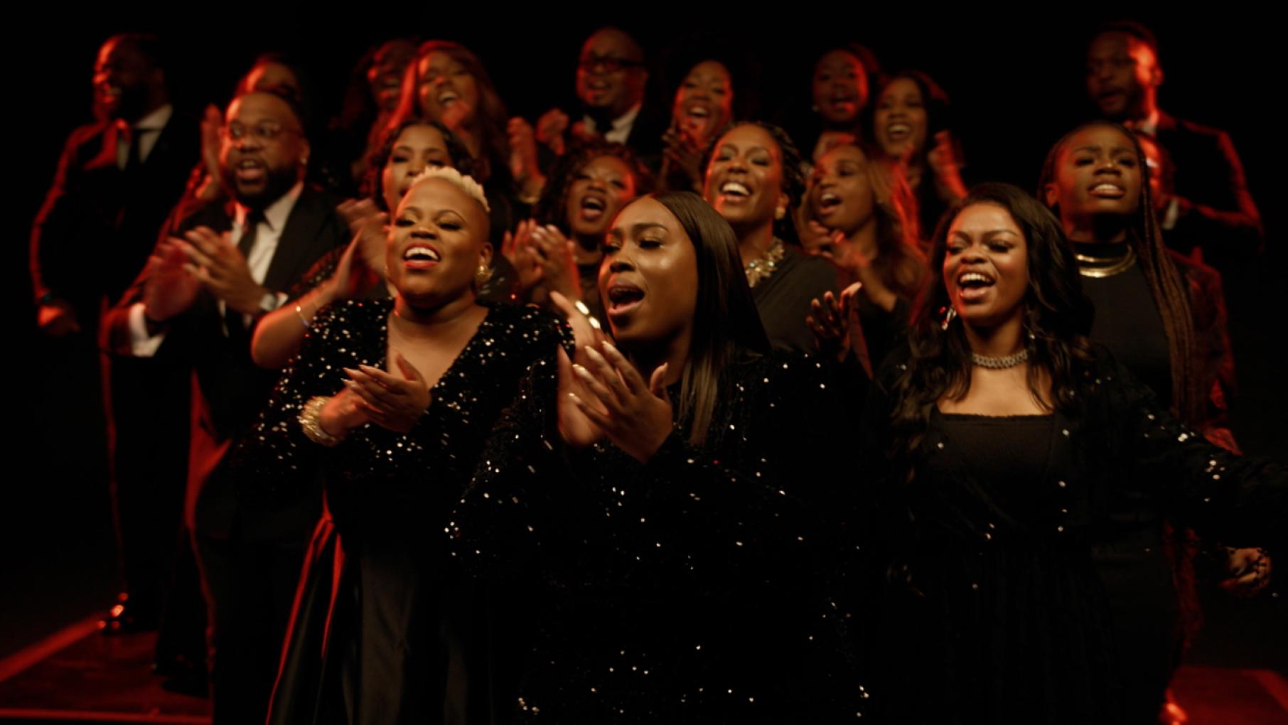 Tyrell Bell and the Belle Singers, featuring Ian Johnson, perform “Can't Nobody Do Me Like Jesus,” for ‘Gospel,’ a new program hosted by Henry Louis Gates, Jr. Credit: McGee Media