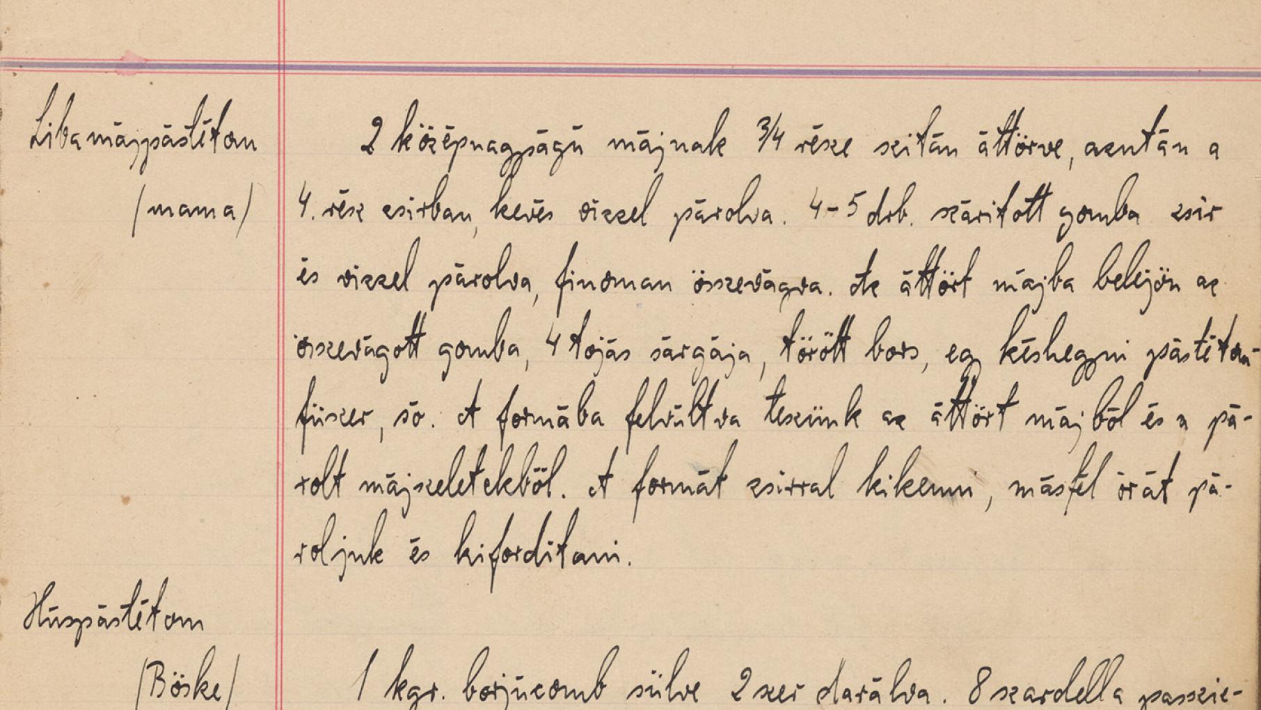 Steven Fenves' family recipe book, written in Hungarian, is digitized at the United States Holocaust Memorial Museum. Credit: U.S. Holocaust Memorial Museum An excerpt from the Fenyves family recipe book.