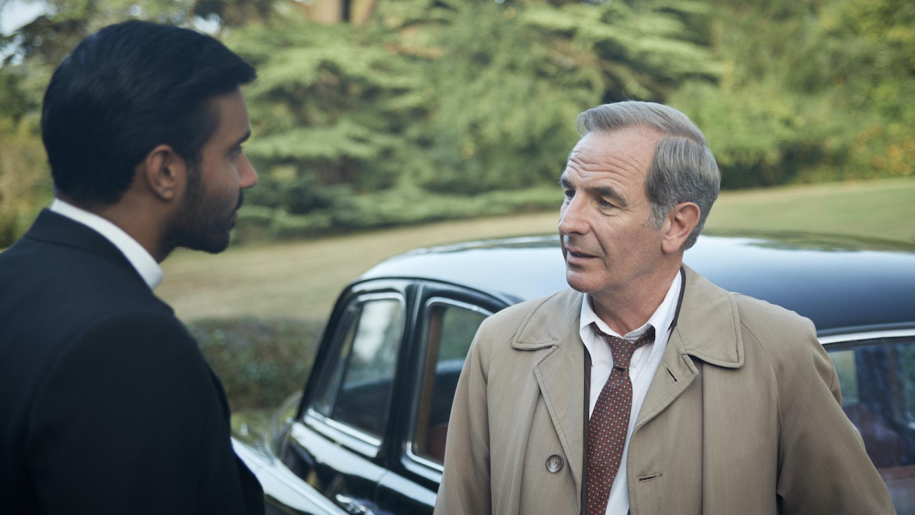 Alphy faces Geordie outside a car