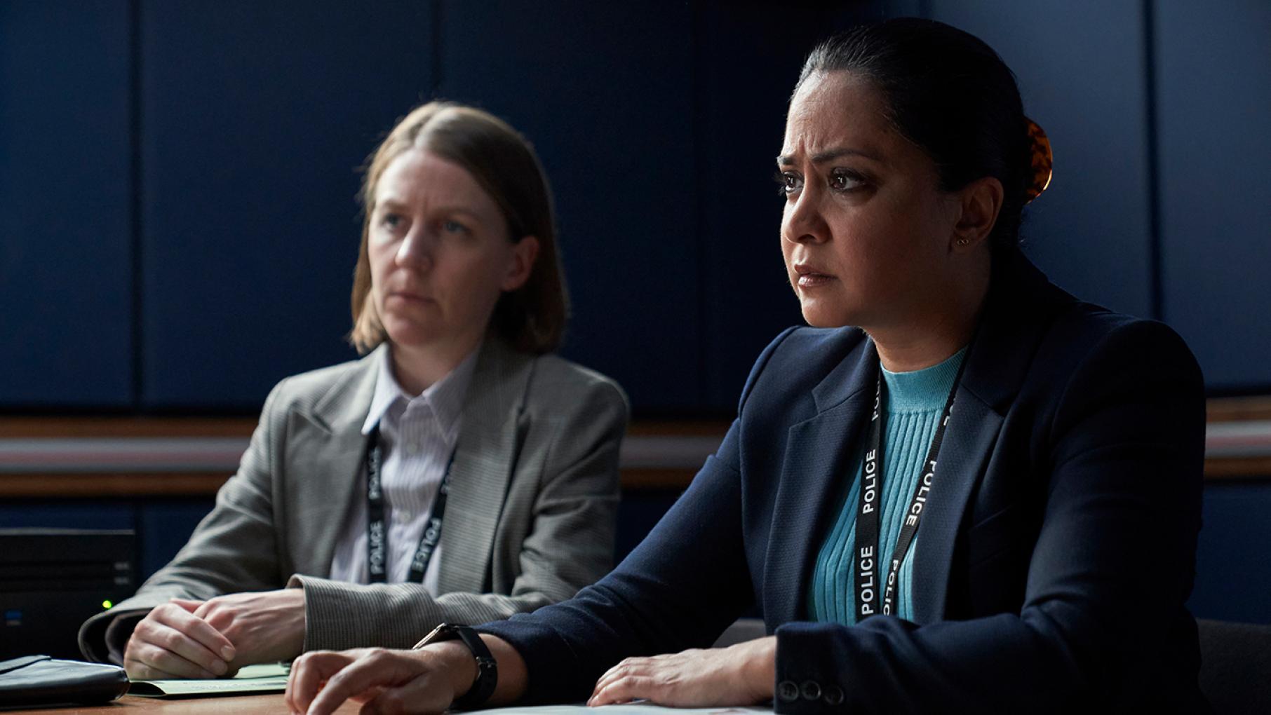 D.I. Ray finds herself having to rely on Henderson despite her tension with her as everything comes to a head. Credit: Hat Trick Media DI Ray sits in an interrogation room next to Henderson