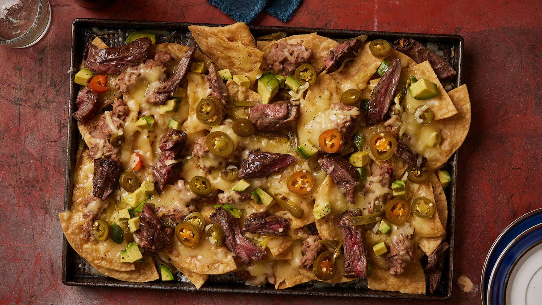 Credit: Pati's Mexican Table A pan of nachos