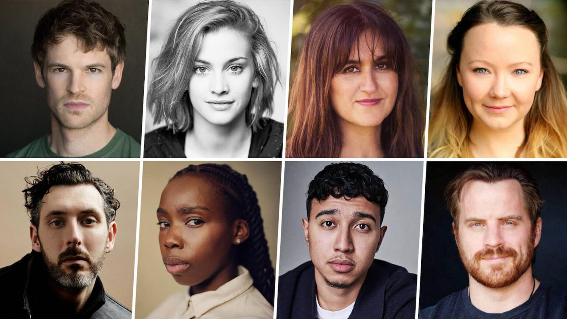 Headshots of the cast of a new Maigret in a grid