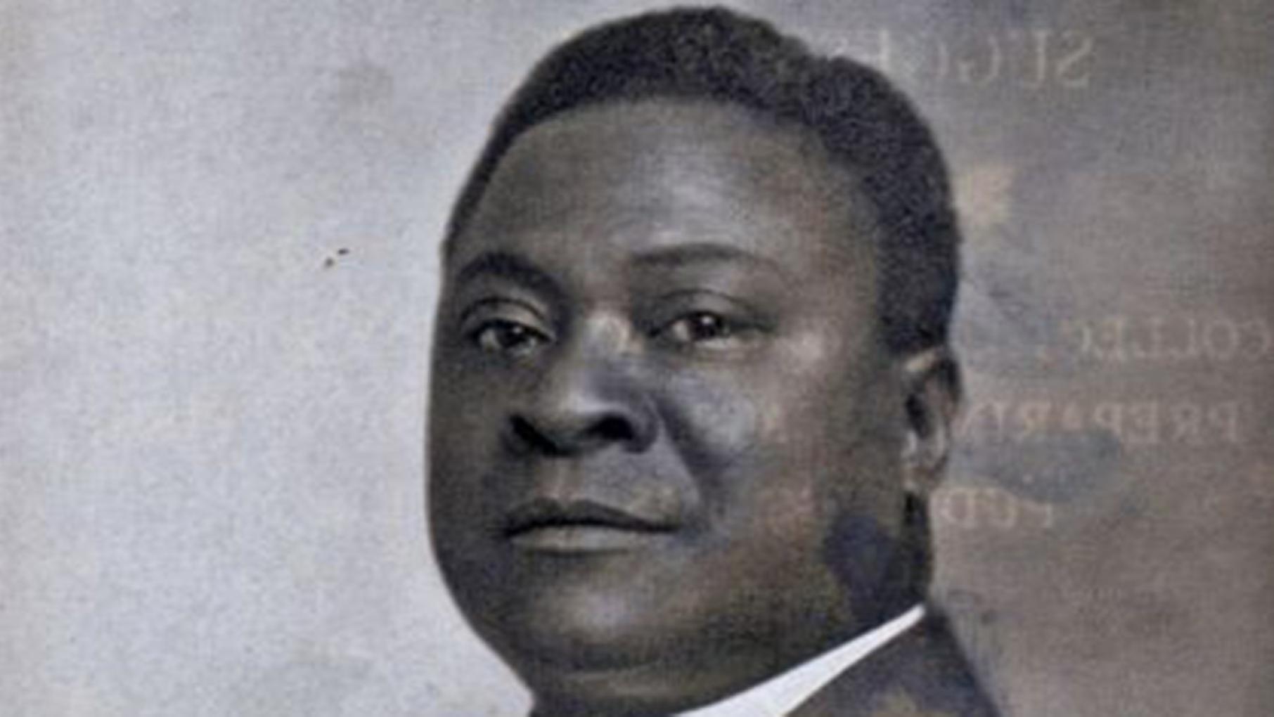 Rufus Estes in a black and white portrait