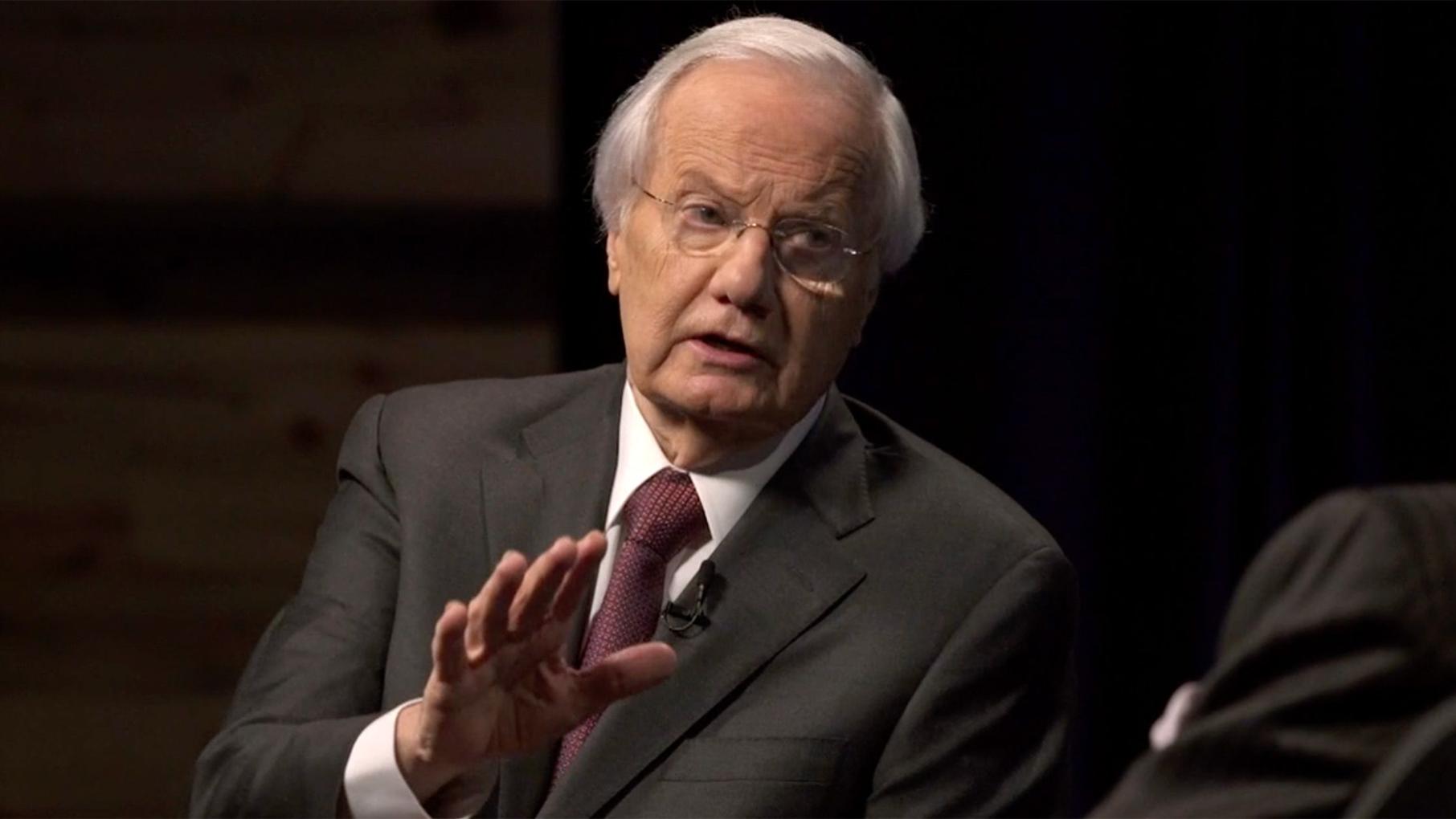 Bill Moyers speaking in an interview
