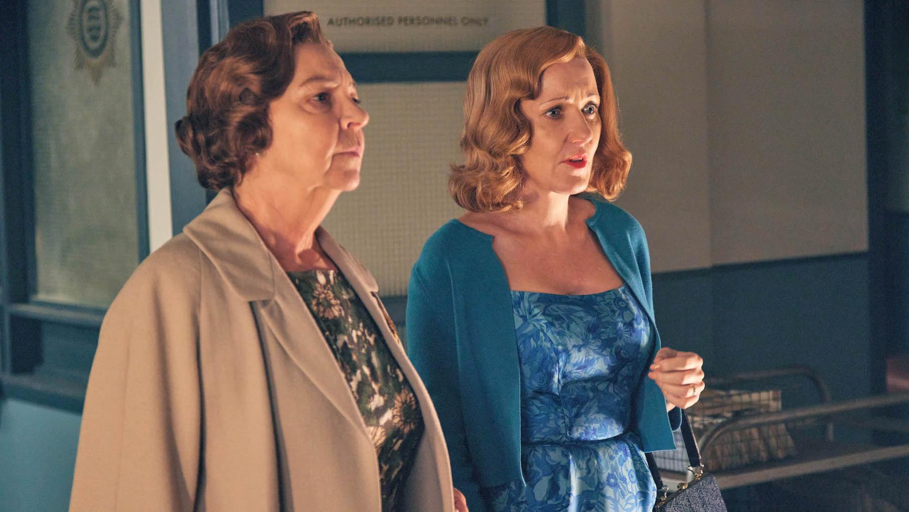 When Leonard's drinking gets him into trouble, all his friends arrive to help. Credit: Kudos, ITV, and Masterpiece Mrs. C and Cathy look concerned
