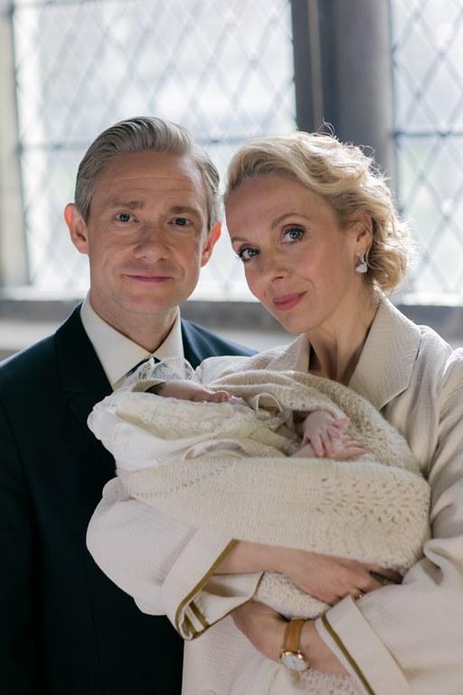 John and Mary with their new baby.