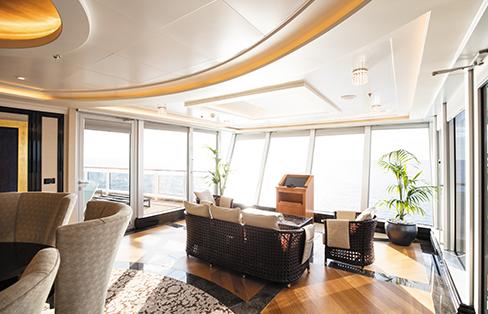The sun-room of the unbelievable Regent Suite.
