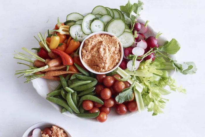 Kopanisti with crudite