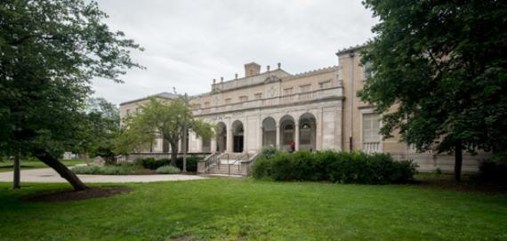 The fieldhouse in Chicago's La Follette Park