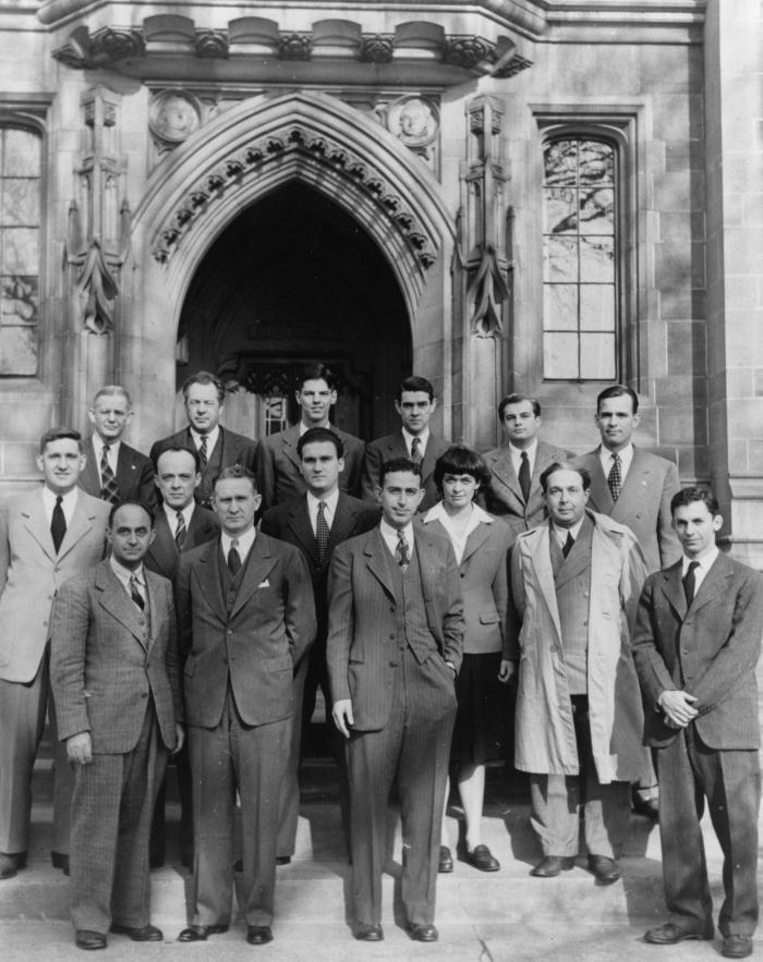The team behind Chicago Pile-1 in a photo on the fourth anniversary of their achievement. Photo: Courtesy of University of Chicago