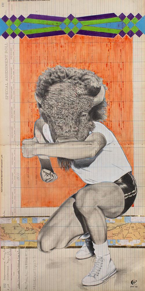 "Of White Bread and Miracles (Shield)" by Chris Pappan