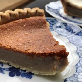 A slice of bean pie