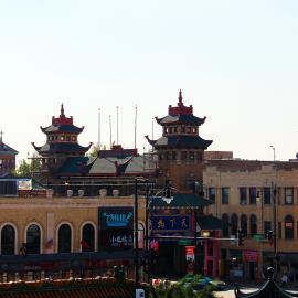 A view over Chicago's old Chinatown 