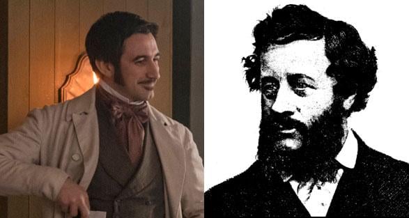 Ferdinand Kingsley as Francatelli alongside the real Francatelli.
