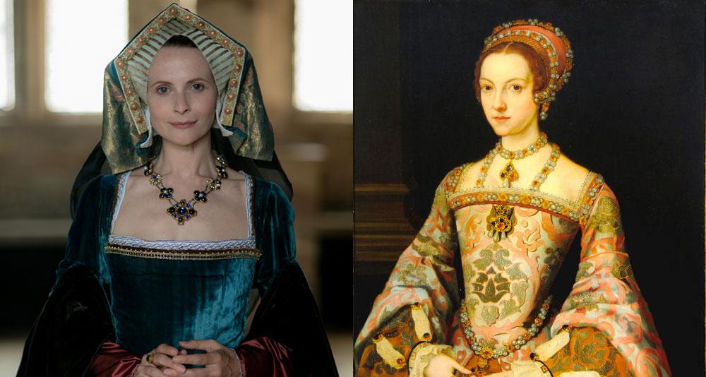 Alice Patten as Catherine Parr. (Laurence Cendrowicz / © Wall to Wall South Ltd)