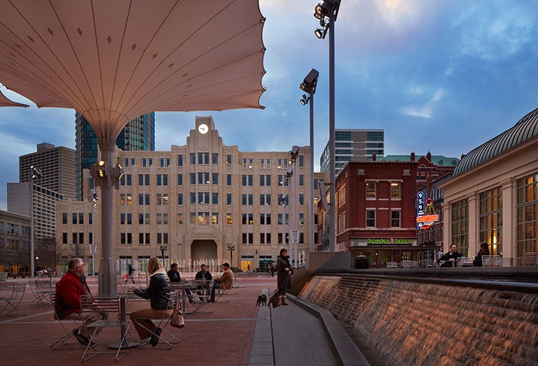 Sundance Square; Photo Credit: Steve Hall at Hedrich Blessing