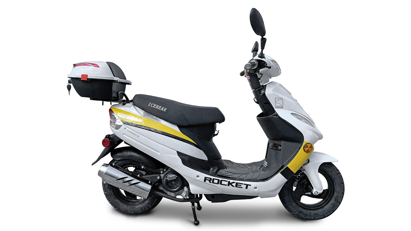 Scoot With Style: The 50cc Icebear Rocket pmz50-4j